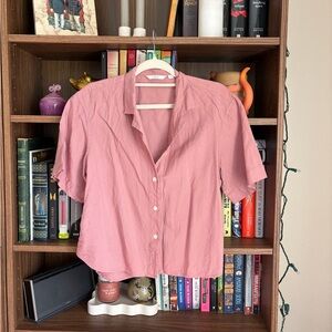 Pink Airy Button Down